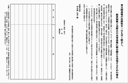 基地統合署名